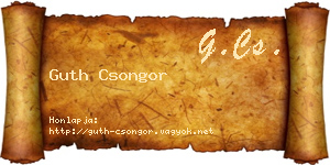 Guth Csongor névjegykártya